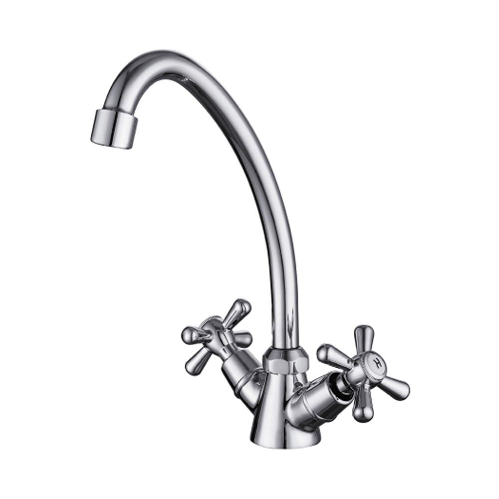 Смеситель для кухни "promotion"  lm6040c  поворотн. излив, двухвентильный (1/15) "lemark"