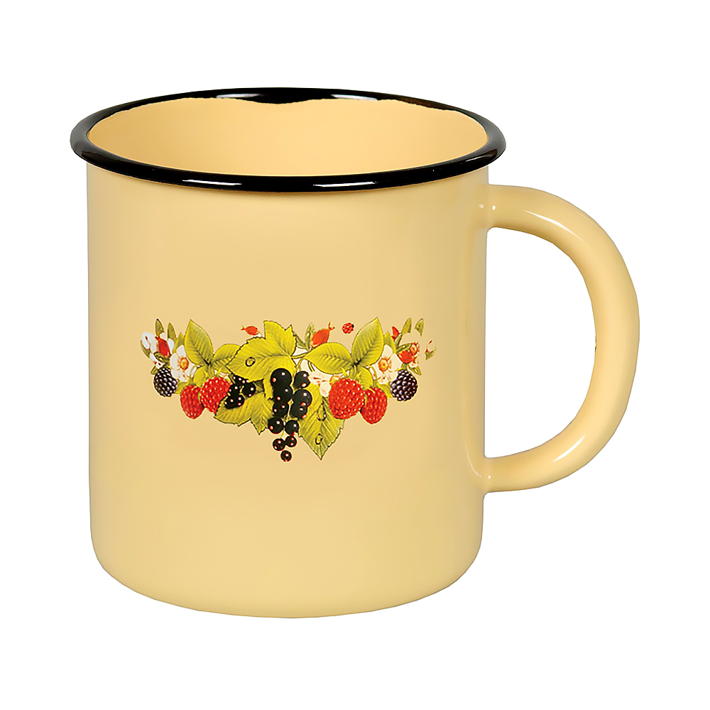 Кружка эмалиров. декор. 1 л (1/12) "стальэмаль"  1с3с