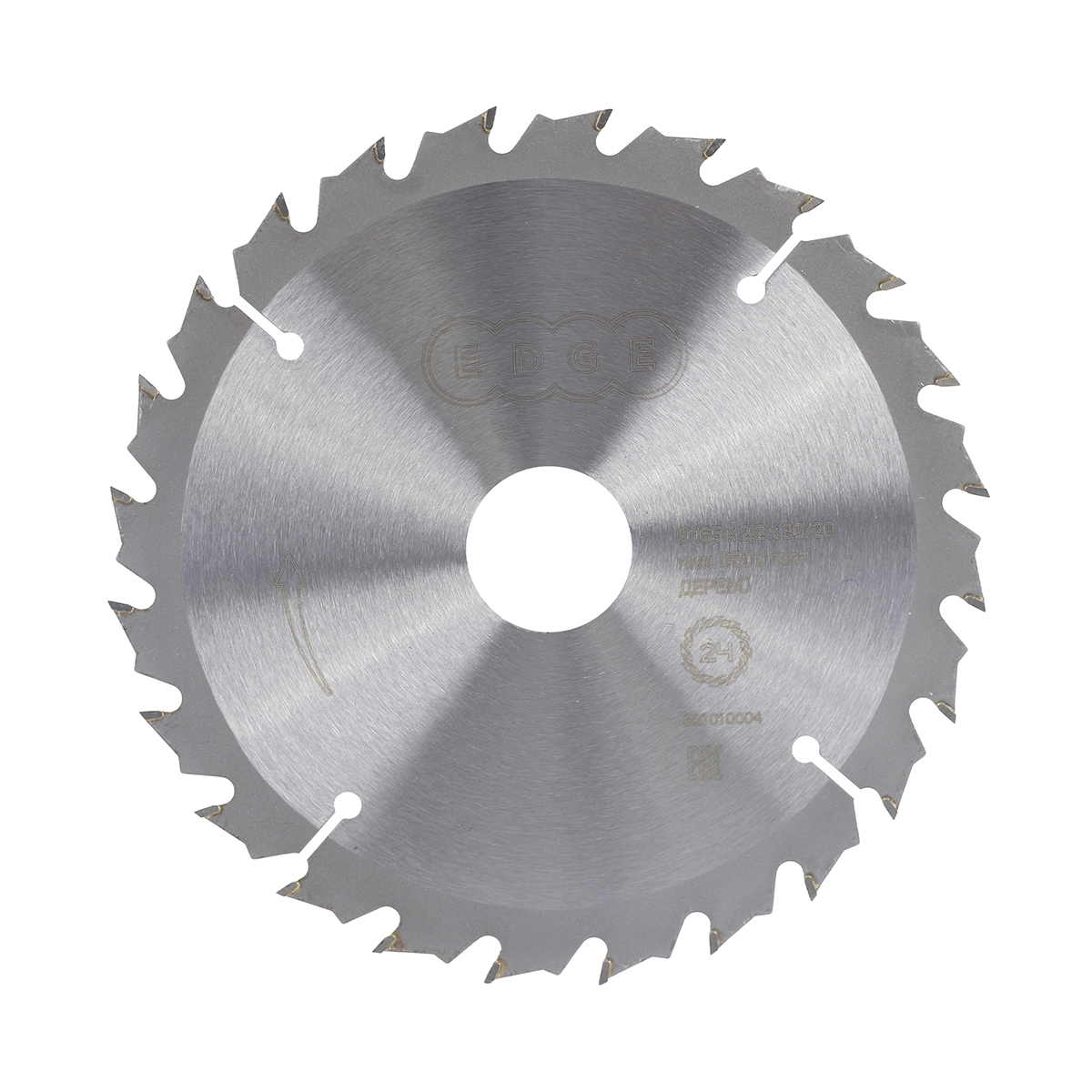 Диск пильный по дереву 165 х 30/20 мм, 24 зуба (1) "edge by patriot" 810010004