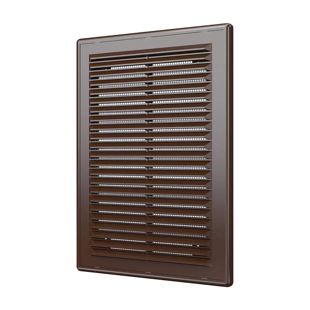 Решетка вентиляц. разъемная с сеткой 183 х 253 мм пласт. коричневая (1/40) "эра" 1825р кор