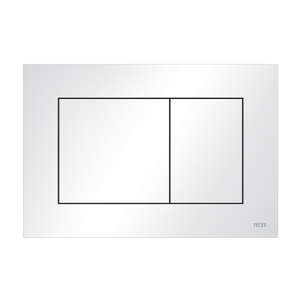 Пластиковая панель смыва TECEnow белая для инсталляции унитаза 150 x 220 x 5 мм