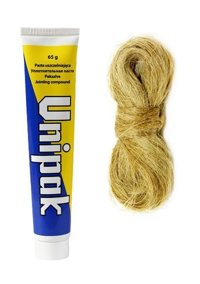 Комплект для герметизации UNIPAK: паста 75 г. + лён 13 г.