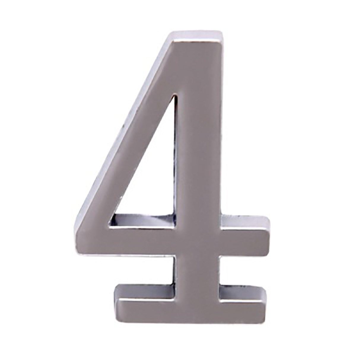 Цифра дверная на клеевой основе "4" хром (20/600) "аллюр"