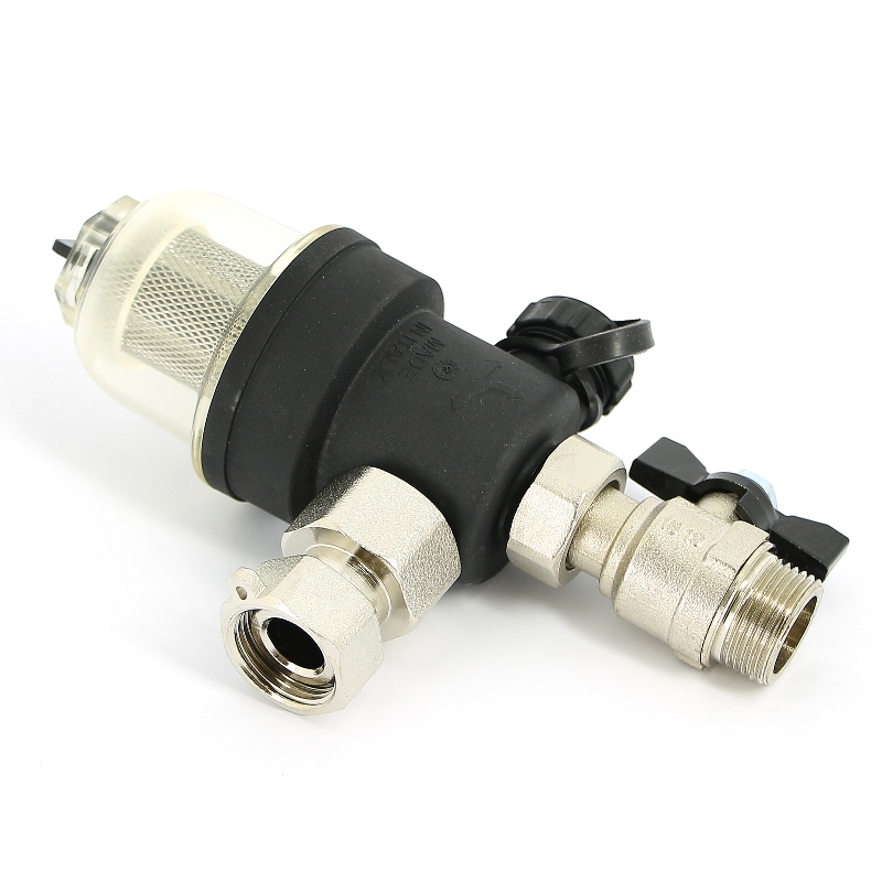 Фильтр-грязеуловитель UNI-FITT магнитный 3/4" с прозрачной колбой