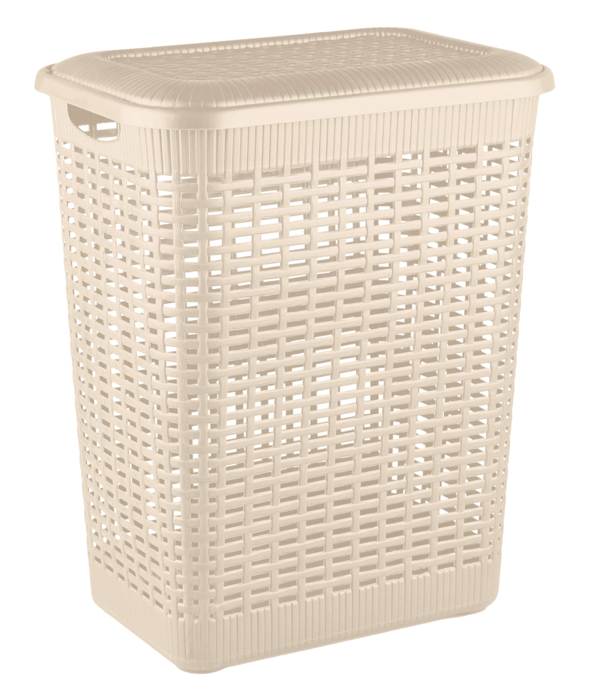 Корзина для белья 30 л 370*260*465 мм (бежевый) (1/8) "бытпласт"