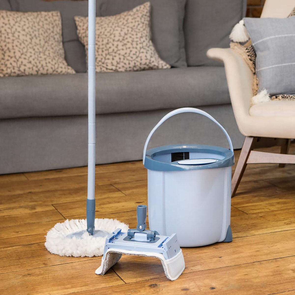 Комплект моп "спешал" вращающийся отжим, 2 насадки (плоская и круглая) (1/2) "york"