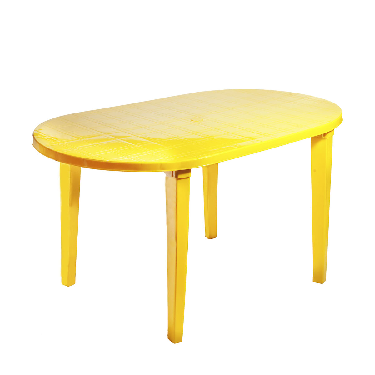 Стол пласт. овальный 140*80*71 см (желтый) (1) "стандарт пластик"