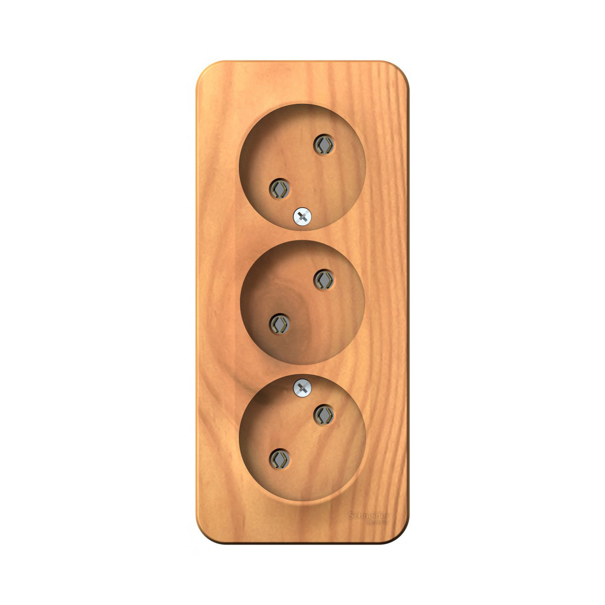 Розетка открыт. уст. "blanca" 3-х местн. 16а, ясень (1/6/12) "schneider"