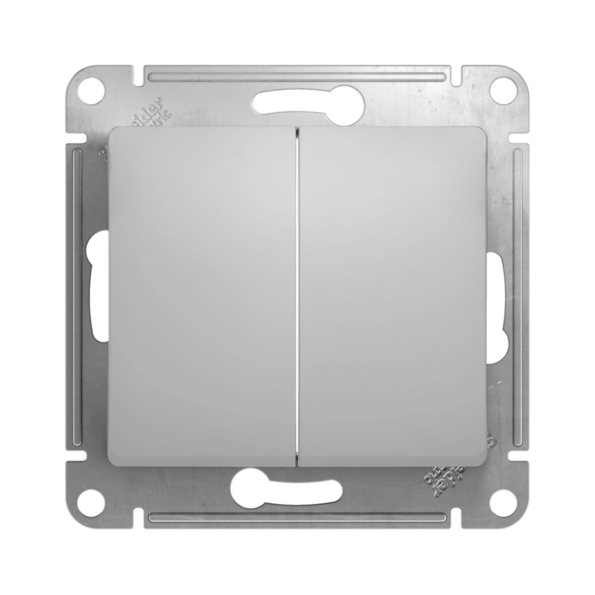 Переключатель "glossa" 2-х кл. (механизм) 10а, алюминий (1/20/160) "schneider"