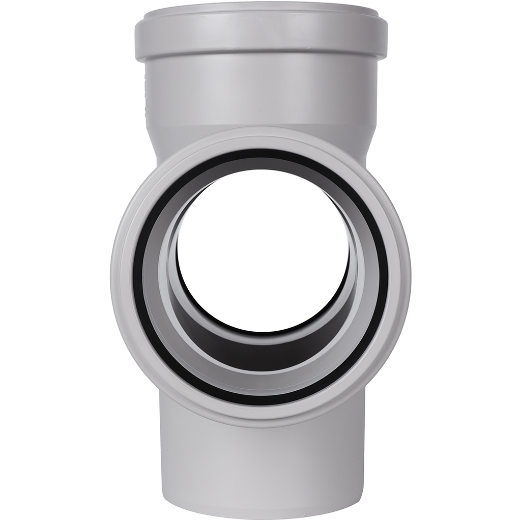 Крестовина 87,5° одноплоскостная канализационная бесшумная D = 110 х 110 х 110 мм STOUT