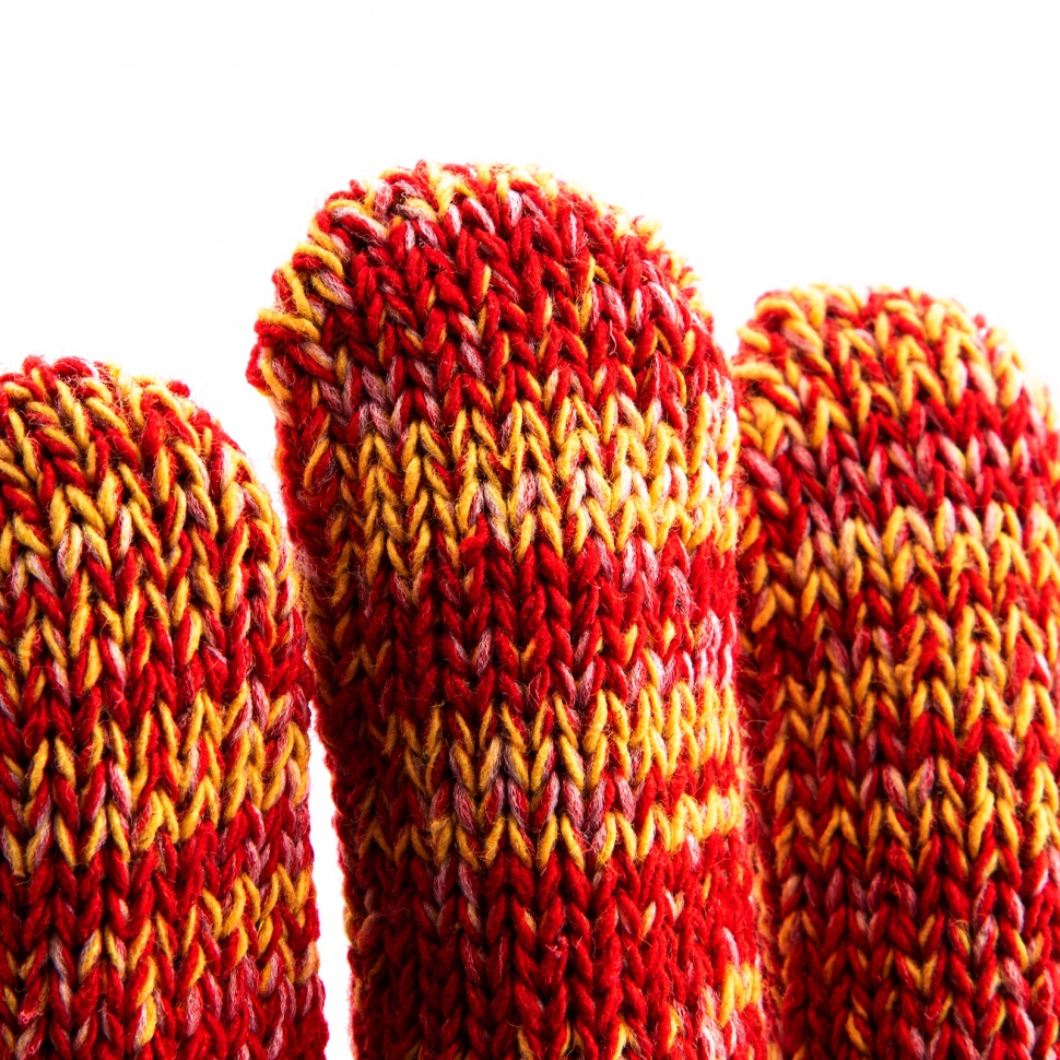 Перчатки трикотажные усиленные, гелевое ПВХ-покрытие, 7 класс, красно-желтый меланж Сибртех (68181)