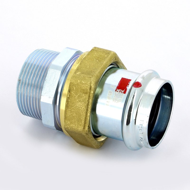 Американка пресс-Н 42x1"1/2 с плоской прокладкой оцинкованная сталь Prestabo VIEGA