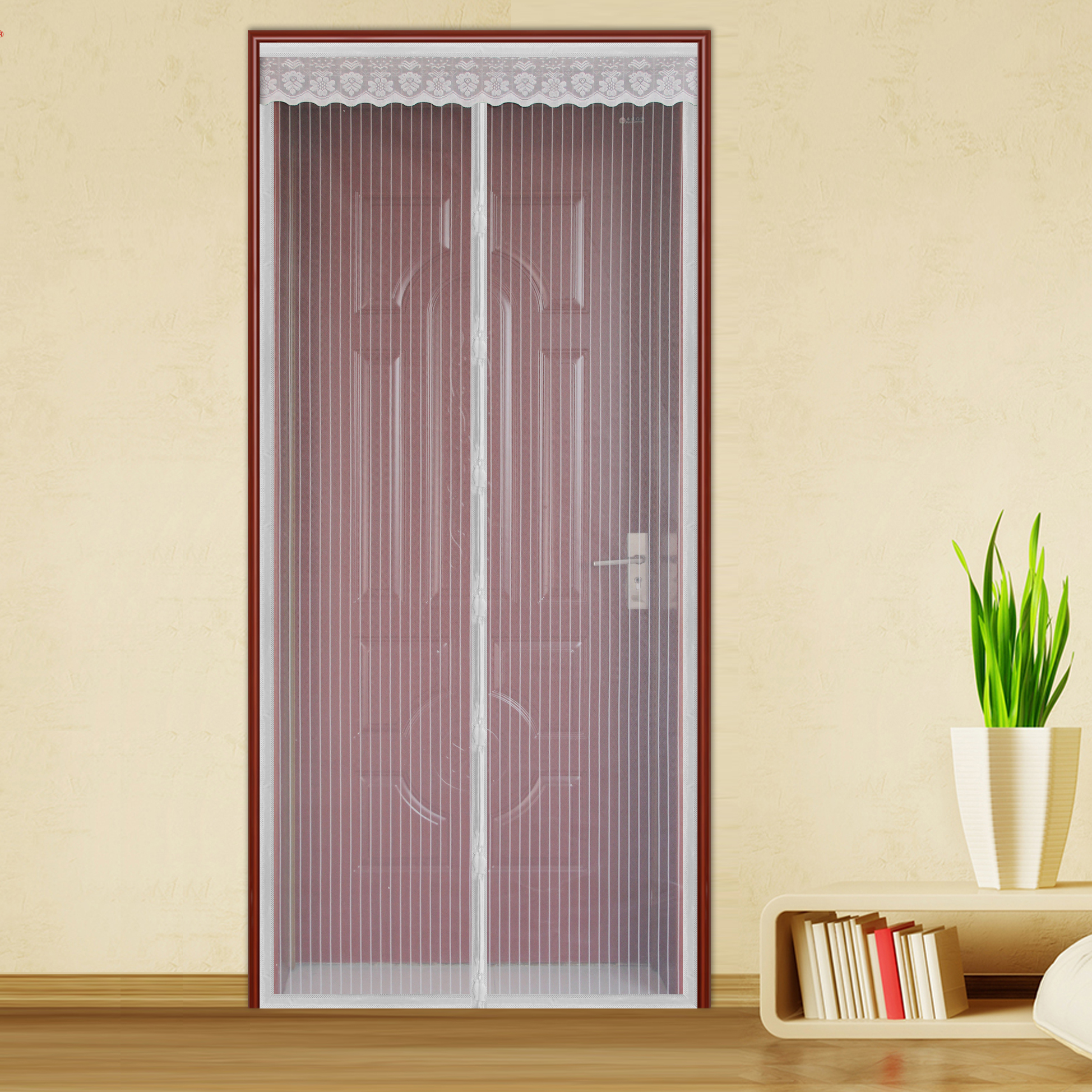 Сетка москитная 1*2,1 м (белая, на магнитах) (1/20) "feona" 034-4049