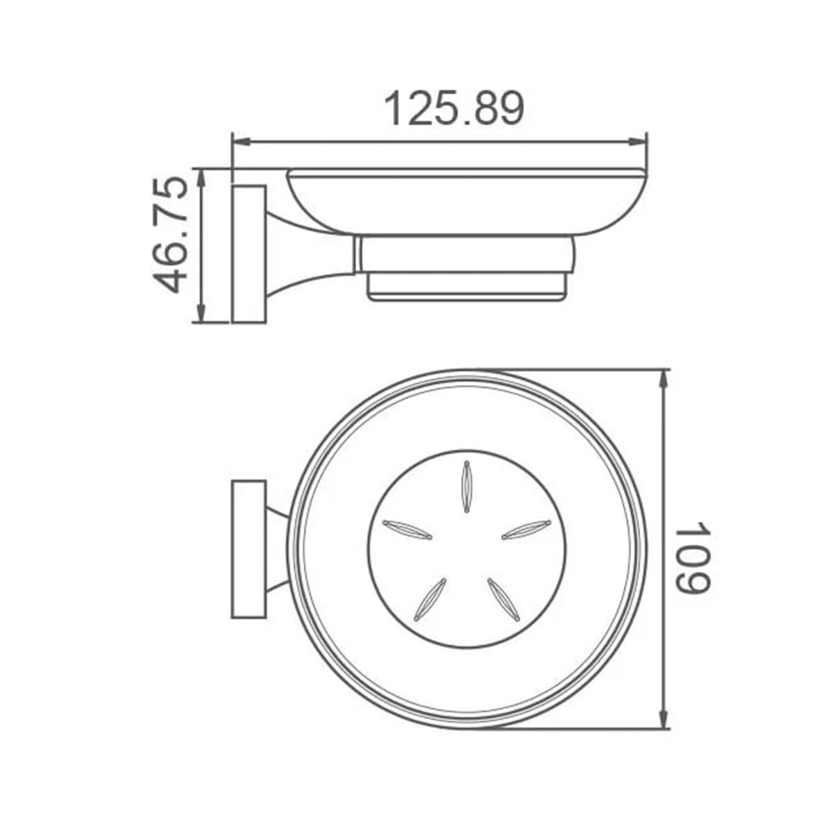 Мыльница с держателем r15102 (нерж.сталь), хром (1/20/80) "frud"