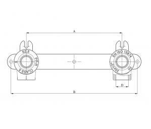 Водорозетка двойная 90° 20 х 1/2" (НР) ПП (PP-R100) серый HEISSKRAFT
