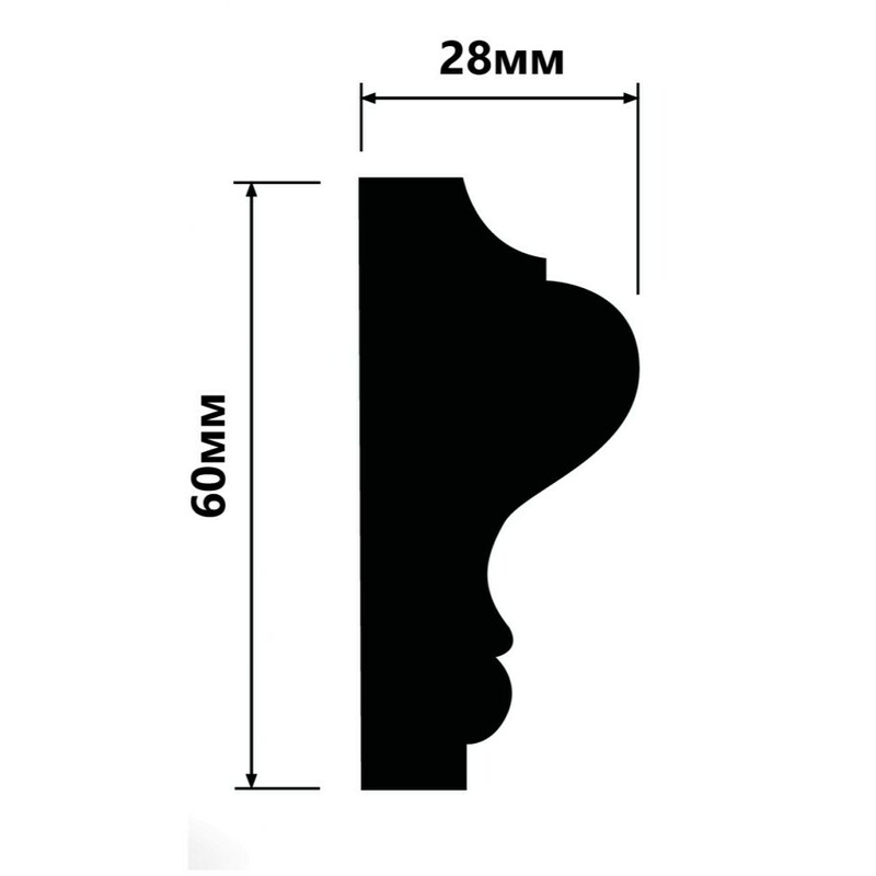 Молдинг HI WOOD LD60/ 60 х 28 х 2000