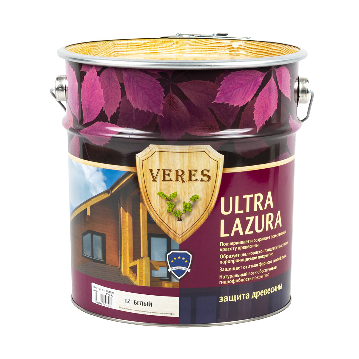 Верес ультра лазура №12 белый  9 л (1) "veres"