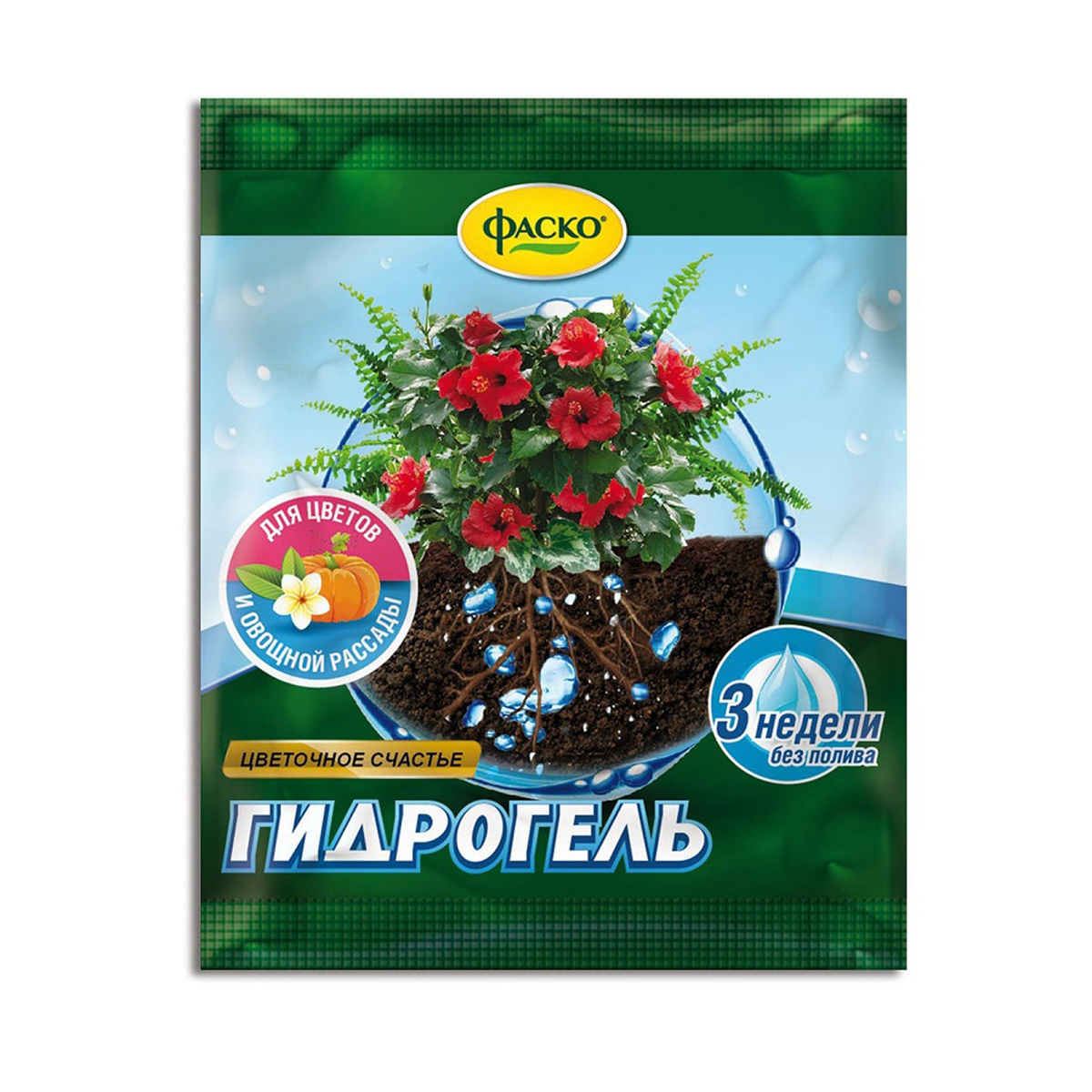 Гидрогель для цветов и рассады "цветочное счастье" 20 г (20) "фаско"
