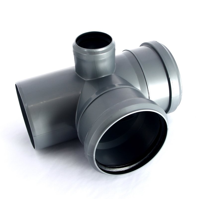 Крестовина 87° двухплоскостная 110 х 110 х 50 мм шумоизол. левая для вн.канализации SINIKON Стандар