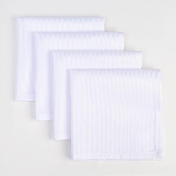 Салфетки столовые "этель" lines 45*45 см набор 4 шт. (белый) (1/40) 7091147