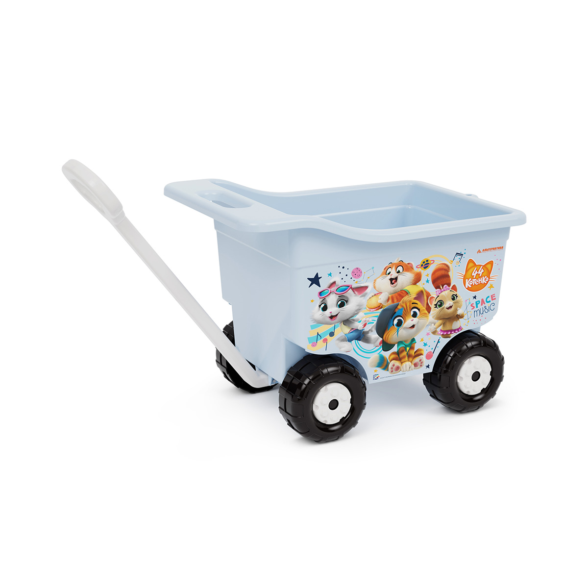 Тележка детская "44 котёнка" большая (1/2) "альтернатива"  м7657