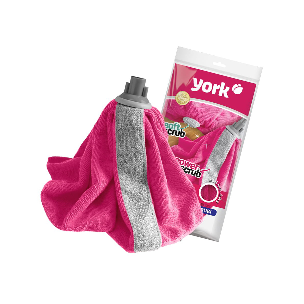 Насадка к швабре "руби" (микрофибра) (1/24) "york"