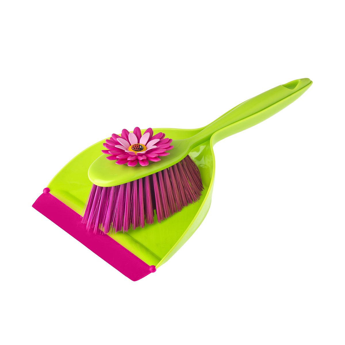 Комплект для уборки "flower power" (щетка-сметка + совок) (1/6) "vigar" 5900