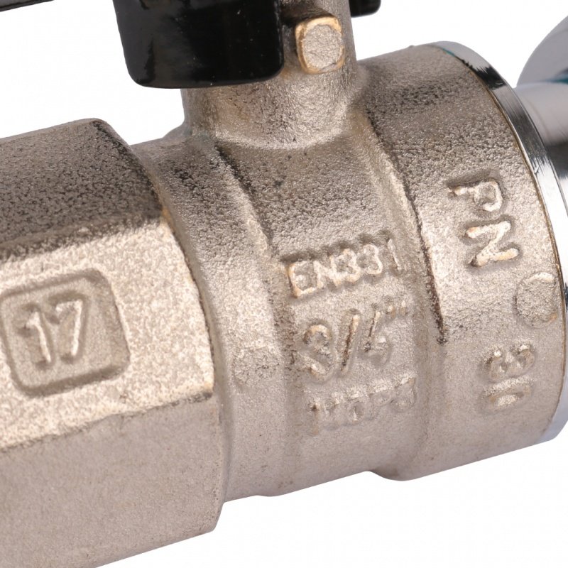 Кран шаровый STOUT ВВ 3/4" с накидной гайкой бабочка