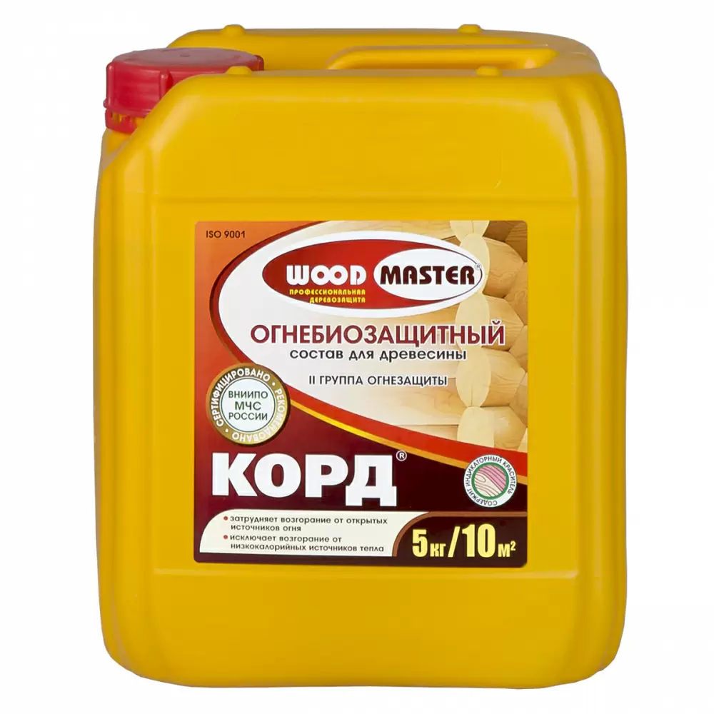 Woodmaster Корд состав огнебиозащитный II группа, розовый (5кг)