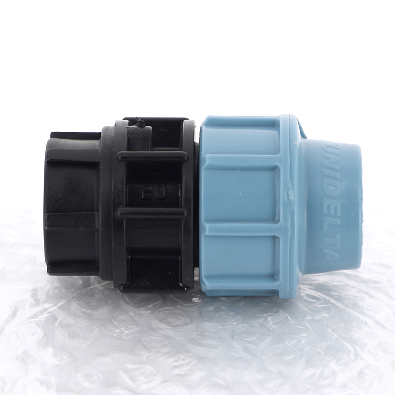 Муфта обжимная ВР 20 x 1/2" для водопроводных ПНД труб UNIDELTA