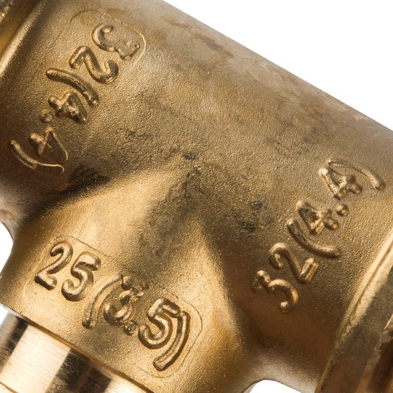 Тройник переходной 32 x 25 x 32 аксиальный для труб PE-X STOUT