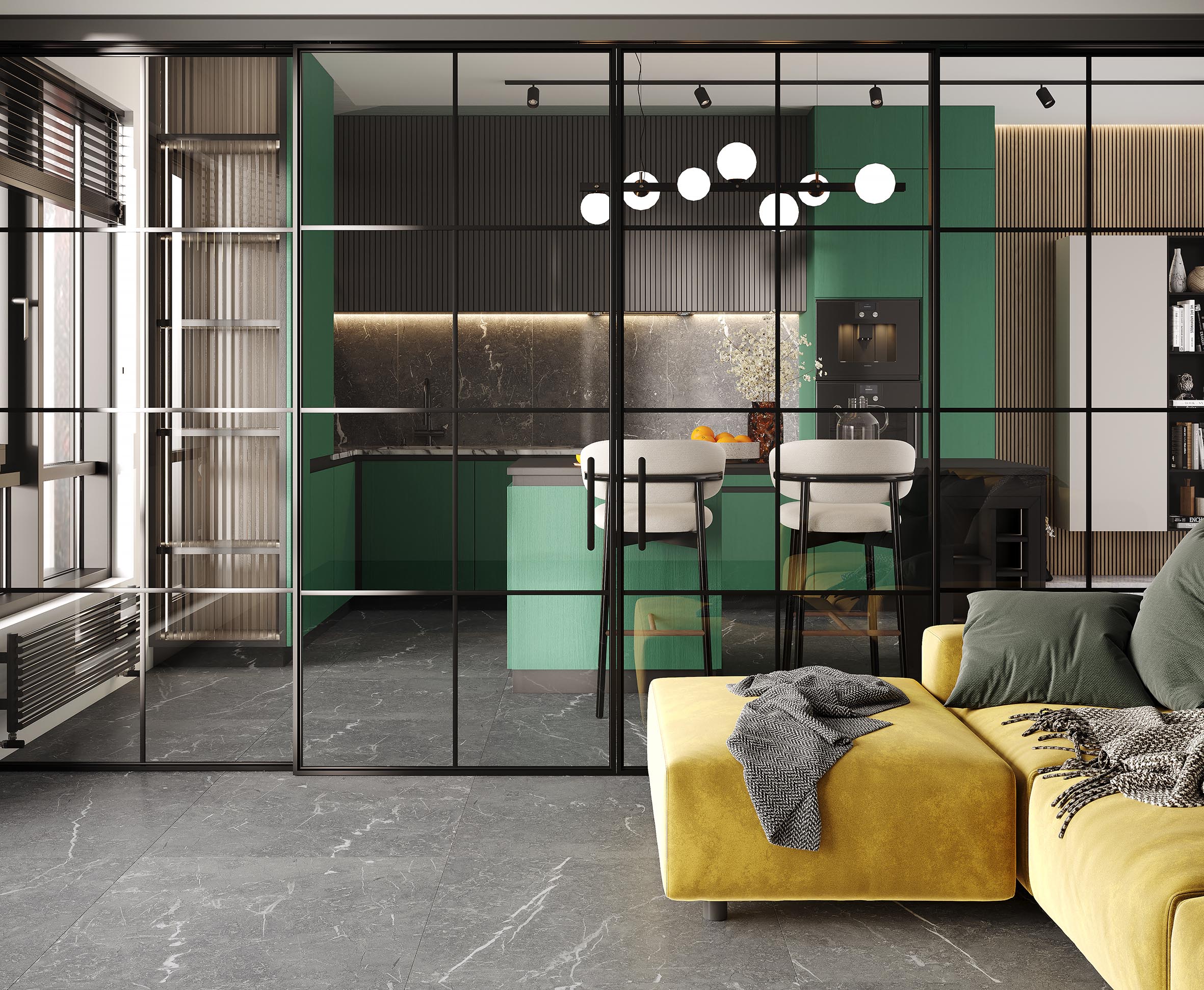 Fabric natural керамогранит серый лаппатированный 80x80