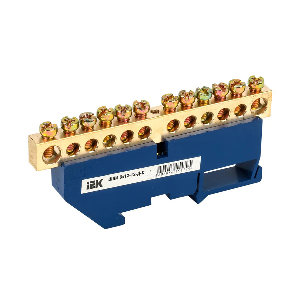 Шина "n" нулевая с изолятором на din-рейку шни-8х12-12-д-с (20/240) "iek"