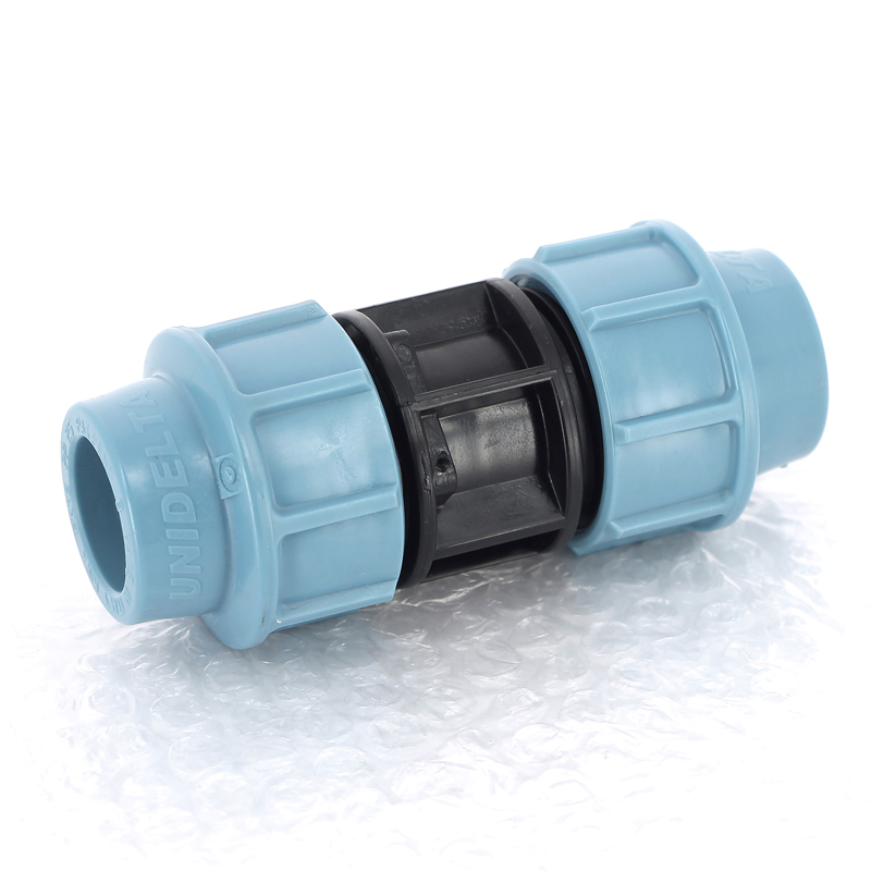 Муфта 25 мм под обжим для труб ПНД UNIDELTA