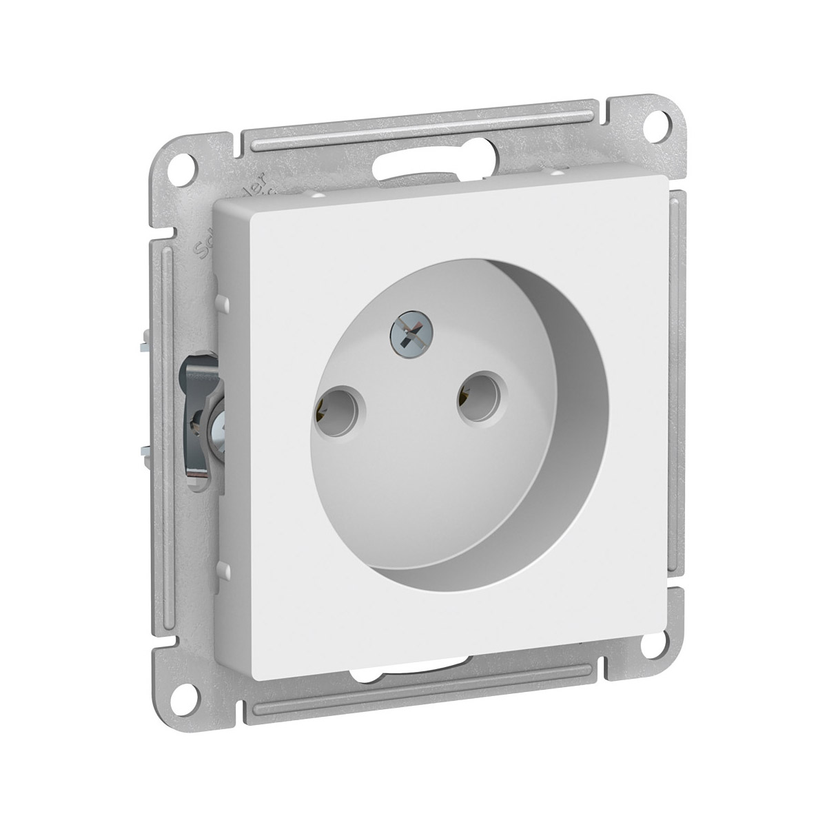 Розетка "atlasdesign" 1 местн. (механизм) 16а, белый (1/20/160) "schneider"