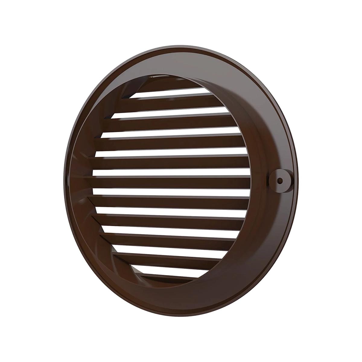 Решетка вентиляц. наружная круглая d 161 мм с фланцем d 125 пласт. коричневая (1/34) "эра" 12ркн кор