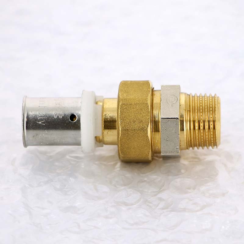 Муфта (НР) 16 x 1/2" под пресс со сгоном для МП труб UNI-FITT