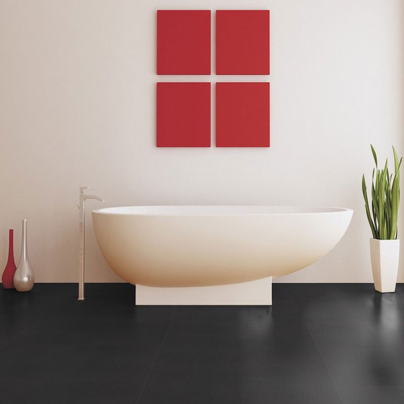 Кварц виниловый ламинат Wineo 800 Tile DB00103-3 L Solid Black Плитка черная сплошная