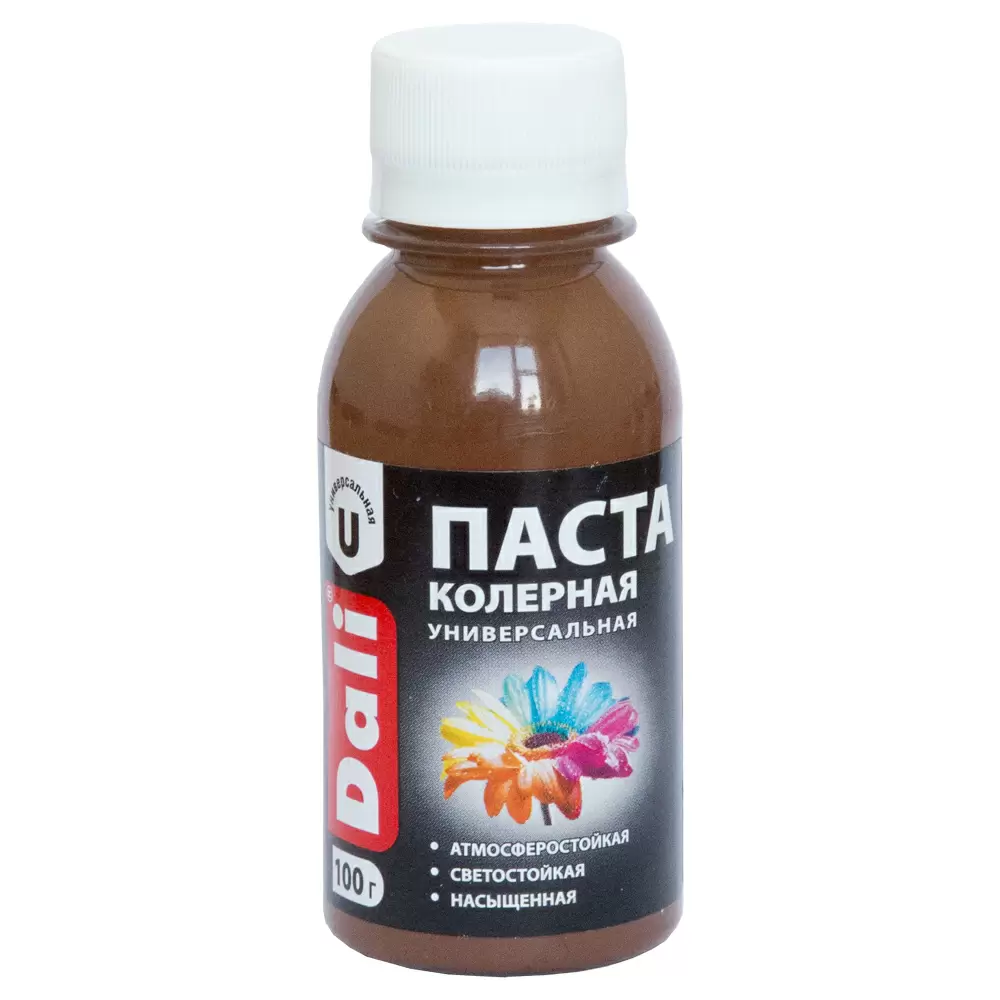 Dali Паста колерная универсальная атмосферостойкая светостойкая, коричневый (0,1кг)