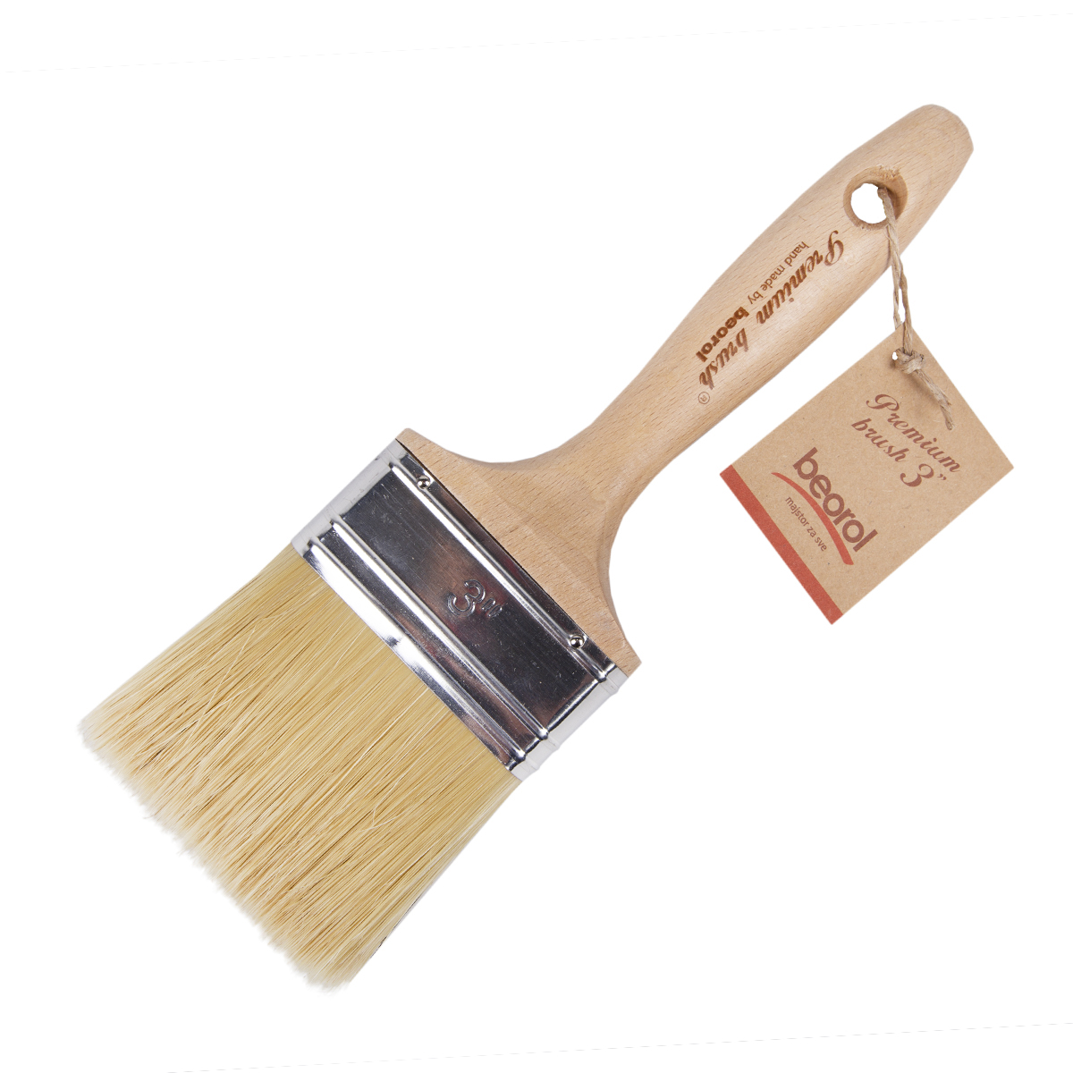 Кисть плоская "premium"  №3  (3/6/138)  "beorol"