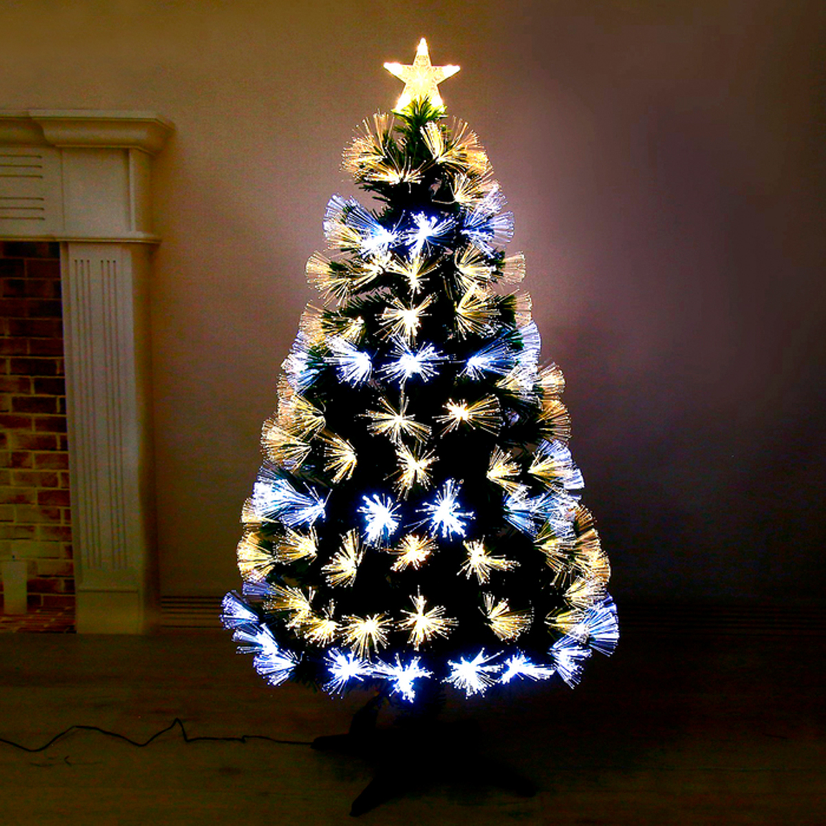 Ель декор. фиброоптич. t846av12-120  120 см, 125 веток (зеленая) "зимнее волшебство" 2338605