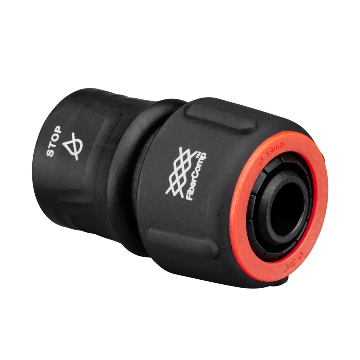 Коннектор для шлангов 3/4” c автостопом  "fibercomp" (1/8) "fiskars" 1054790