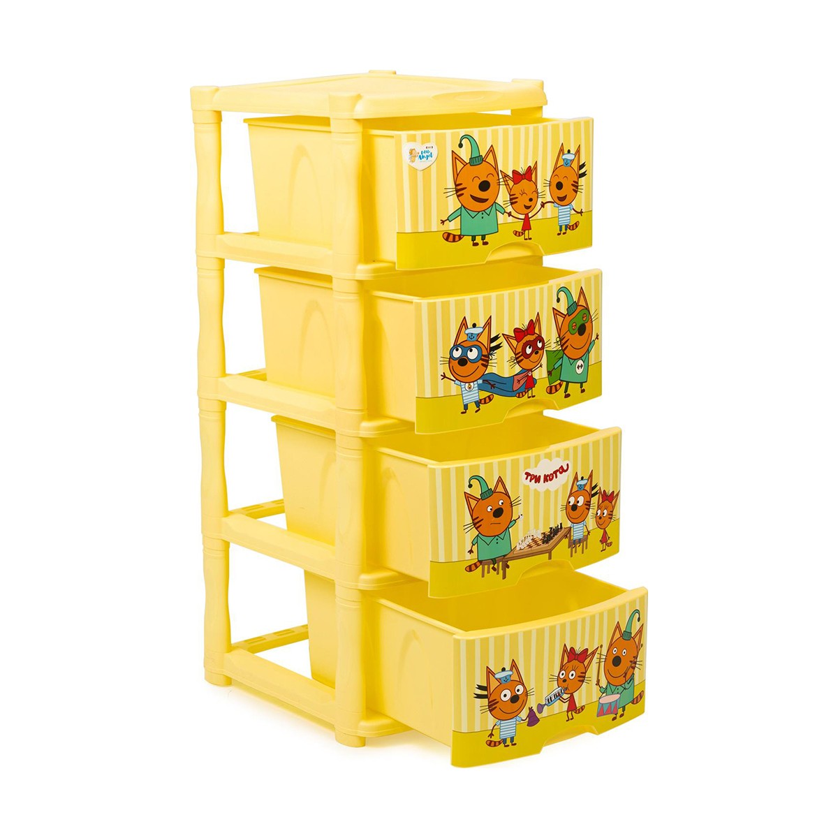 Комод детский "три кота" игры 4-х секционный (1) "little angel"  la1232