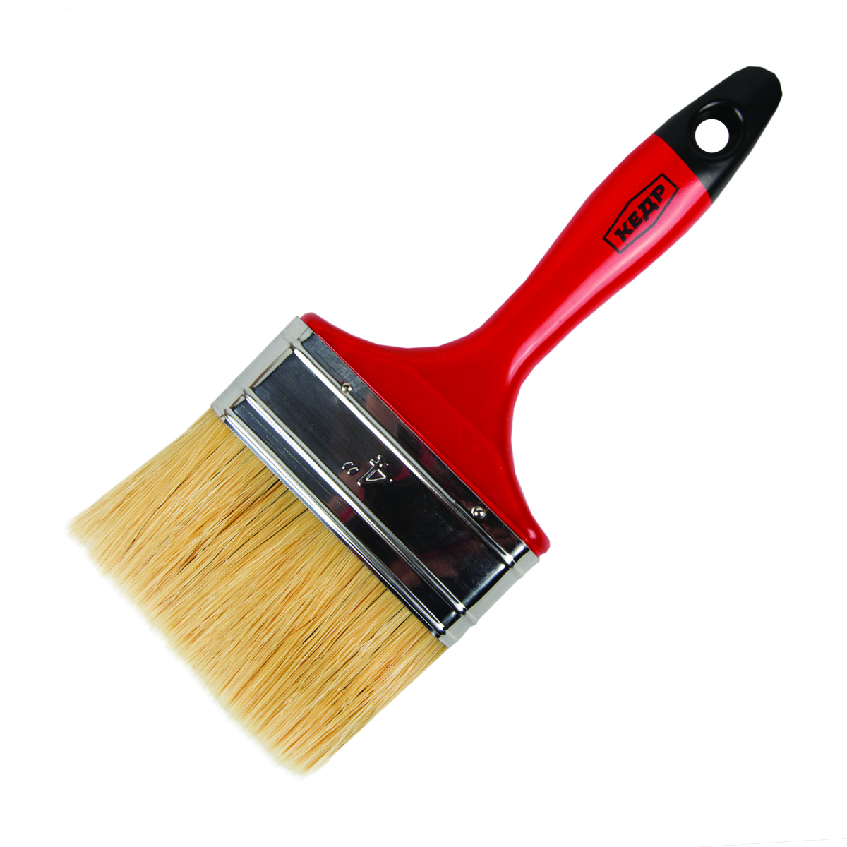 Кисть плоская "профи" №4 /100 мм  (12/120) натур.щетина, пласт.ручка "кедр"  008-6340