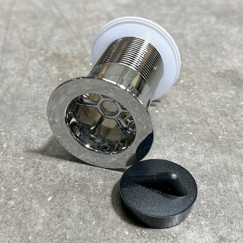 ВыпускMcALPINE 60 мм с пробкой под цепочку, H=90 мм, выход 1 1/4" (установка на герметик)