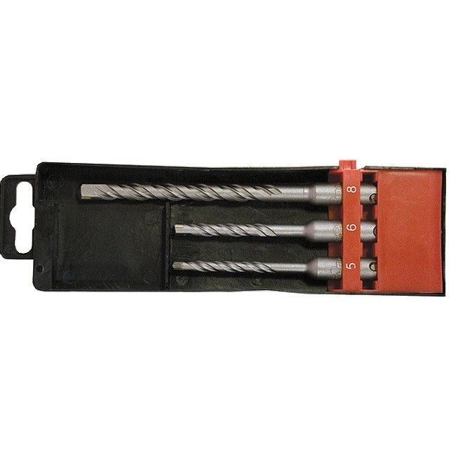 Набор буров по бетону, 5 х 110.6 х 110.8 х 160 мм, 3 шт, в пластиковой коробке, SDS Plus Matrix (71093)