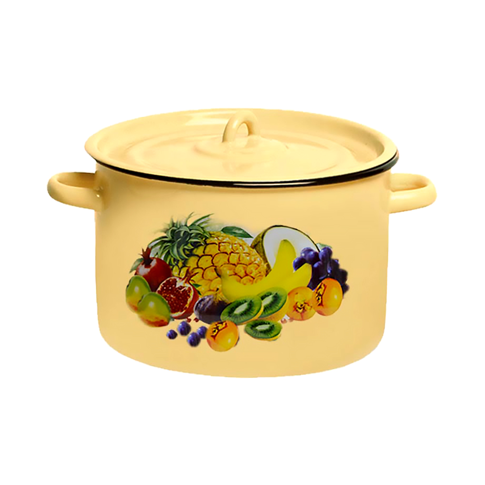 Кастрюля эмалиров. с крышкой декор. 4,5 л (1/4) "стальэмаль"  1с17с