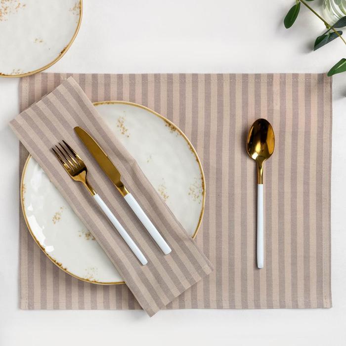 Салфетки столовые "этель" 45*35 см набор 2 шт. (кофейный) (1/150) 6582115