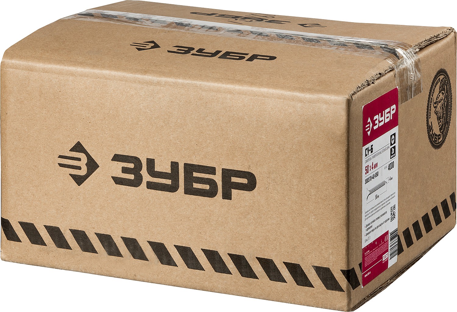 ЗУБР СУ-Б, 50 х 4.0 мм, белый цинк, 4000 шт, универсальный саморез (300370-40-050)