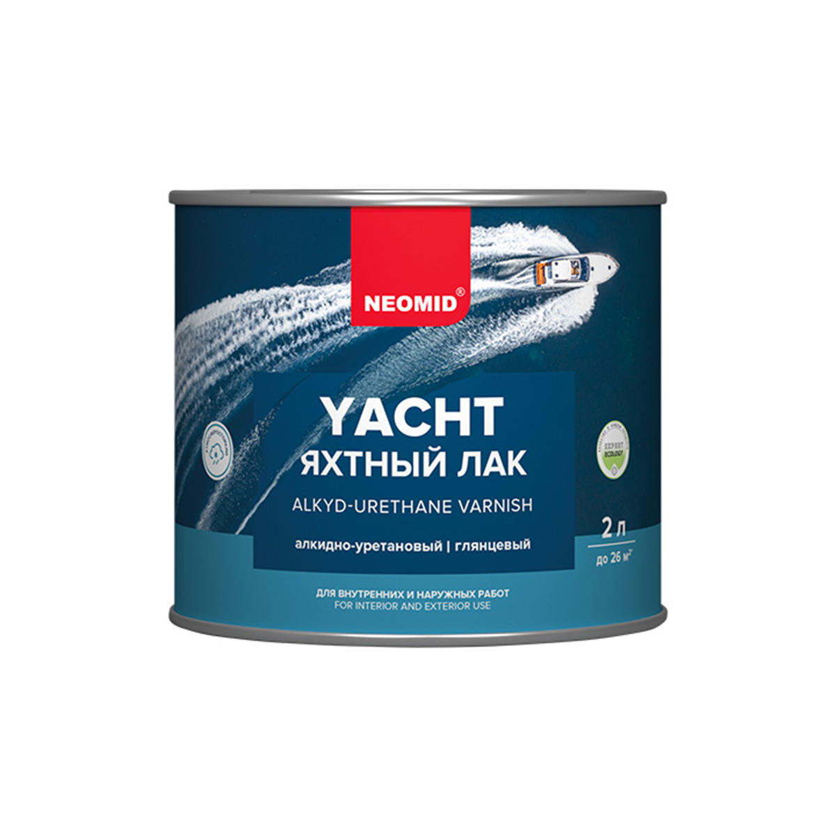 Лак яхтный алкидно-уретановый глянцевый 2 л (1/6) "neomid"